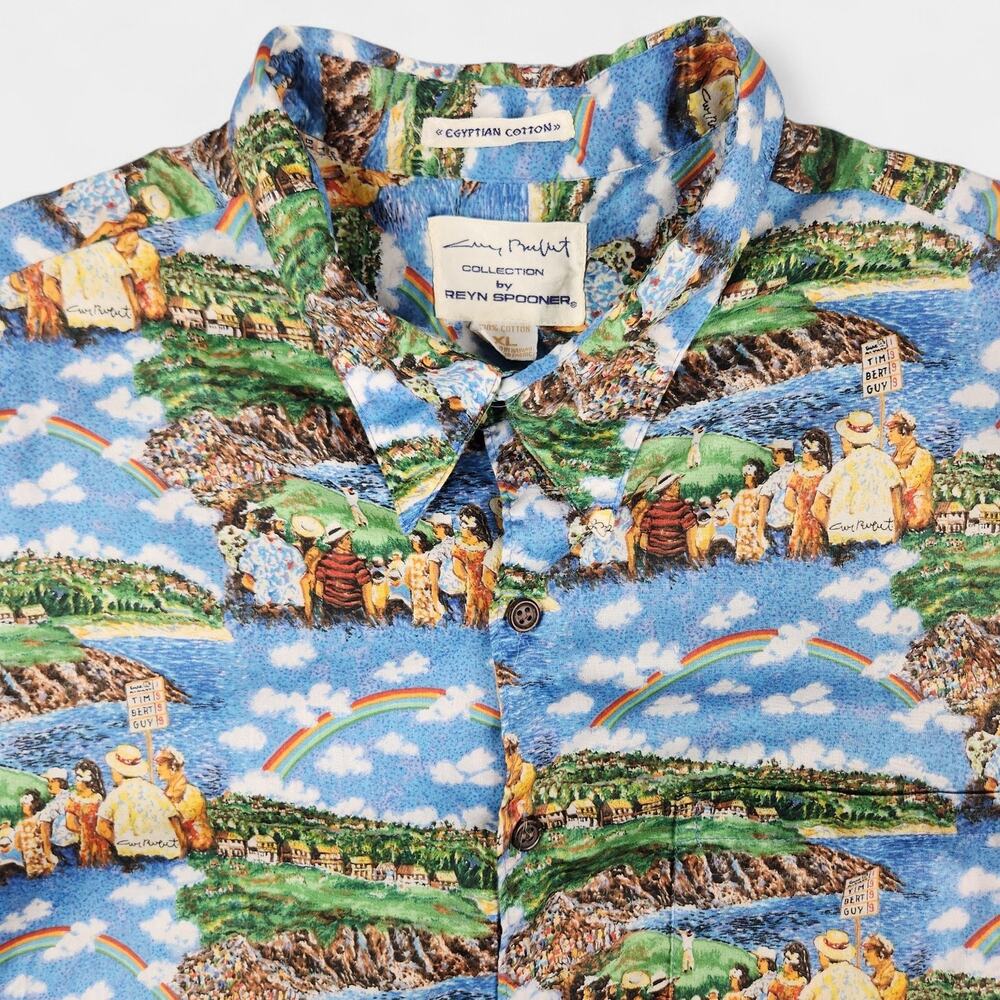 Vintage Reyn Spooner Shirt Mens XL Golf Event Print Button Up 90s Vintage Hawaii - Picture 2 of 10